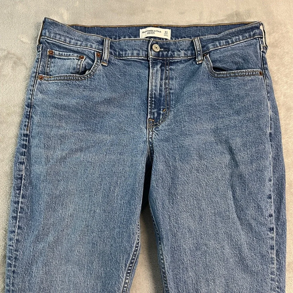 Abercrombie & Fitch Mid Rise Bootcut Jeans Womens 31 Short Blue Denim Med Wash